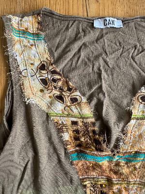 Y2k Back Off Top with glitter  2