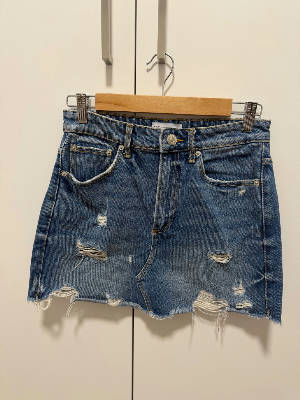 Zara Blue Denim Skirt 1