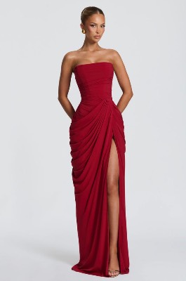 BABYBOO CYRA DRESS DEEP RED 1