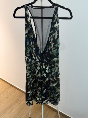 Attrattivo mini dress with leafy print 1