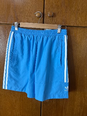 Blue adidas shorts size small  1