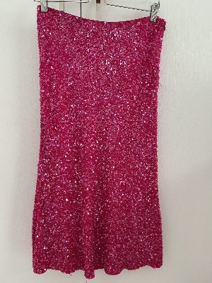 Hobbs Pink Fully Sequinned Skirt, size 12