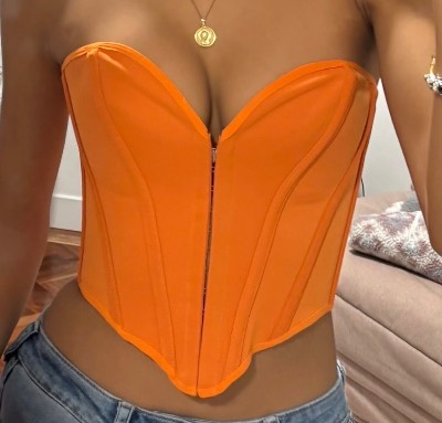 Orange Corset Top 1