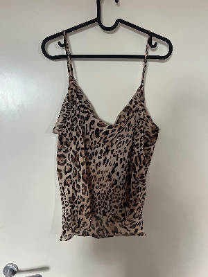Animal print sheer top 1