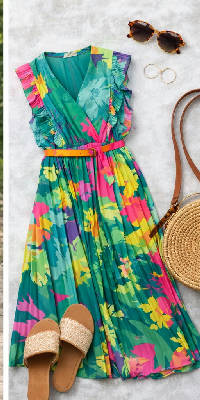 Colourful Tropical Maxi Dress – Summer Dress 1