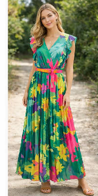 Colourful Tropical Maxi Dress – Summer Dress 2