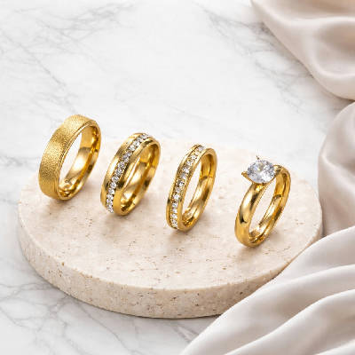 Luxury Gold Ring Set  1