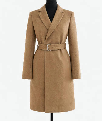 Michael Kors Camel Wool Blend Coat – Belted – Size S 1