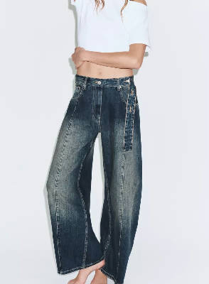 TRF OVERSIZE MID-WAIST JEANS 1