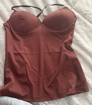 shein brown top