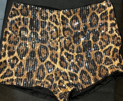 leopard glitter short 2