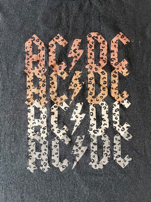 T-shirt ac/dc γκρι σκούρο  2