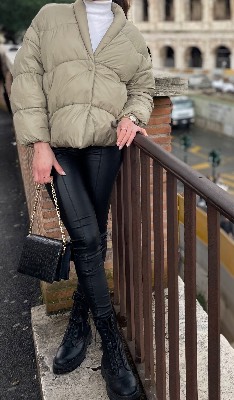Mango Beige Puffer Jacket – Size S 2