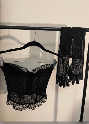 Corset with gloves 1